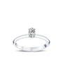 bague de fiançailles diamant solitaire ovale 0,30 carat en or blanc