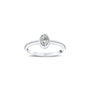bague de fiançailles diamant solitaire ovale 0,39 carat en or blanc