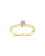 bague de fiançailles diamant solitaire ovale 0,52 carat en or jaune
