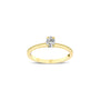 bague de fiançailles diamant solitaire ovale 0,52 carat en or jaune