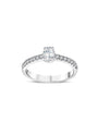 bague de fiançailles diamant solitaire ovale 0,55 carat en or blanc