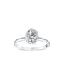 bague de fiançailles diamant solitaire ovalw 0,90 carat en or blanc