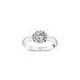 bague de fiançailles diamant ovale 0,58 carat en or blanc