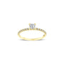bague de fiançailles diamant solitaire princesse 0,43 carat en or jaune