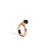 Bague Tulipe diamant noir en 14k or rose 