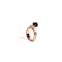 Bague Tulipe diamant noir en 14k or rose 