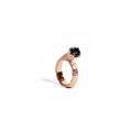 Tulipe | Anillo de oro rosa de 14K y diamantes negros
