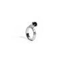 Bague Tulipe diamant noir en or blanc 