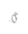 Bague Tulipe diamant en 14k or blanc 