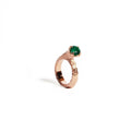 Tulipe | Anillo de oro rosa de 14K y esmeralda