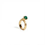 Bague Tulipe émeraude en 14k or jaune