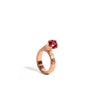 Bague Tulipe rubis en 14k or rose