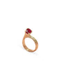 Bague Tulipe rubis en 14k or jaune