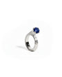 Bague Tulipe saphir en 14k or blanc 