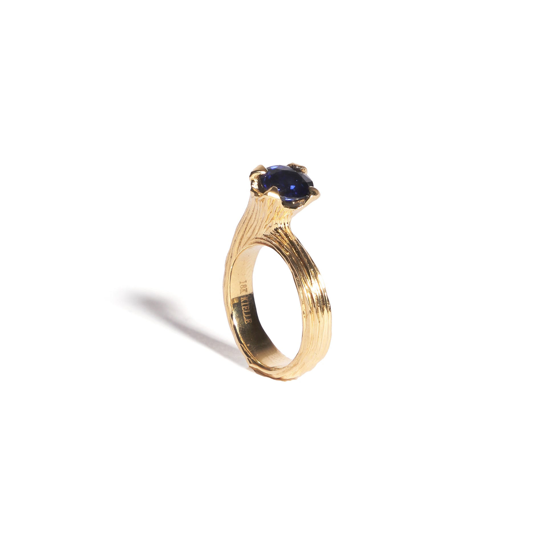 Bague Tulipe saphir en 14k or jaune