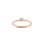 bague de fiançailles diamant solitaire rond 0,07 carat en or rose