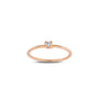bague de fiançailles diamant solitaire rond 0,07 carat en or rose