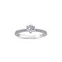 bague de fiançailles diamant solitaire rond 0,41 carat en or blanc