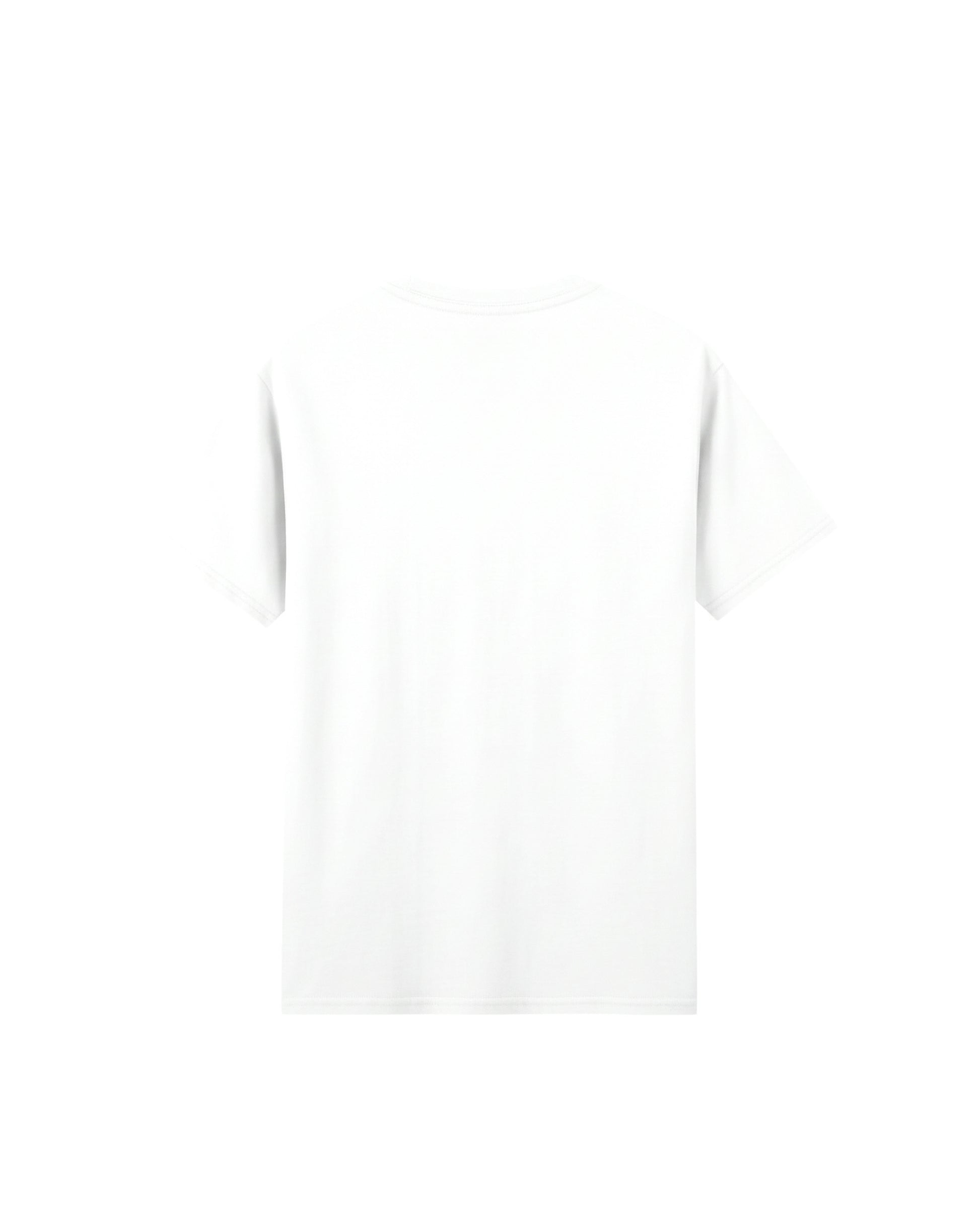 Camiseta unisex blanca bordada "Susurros de querubín"