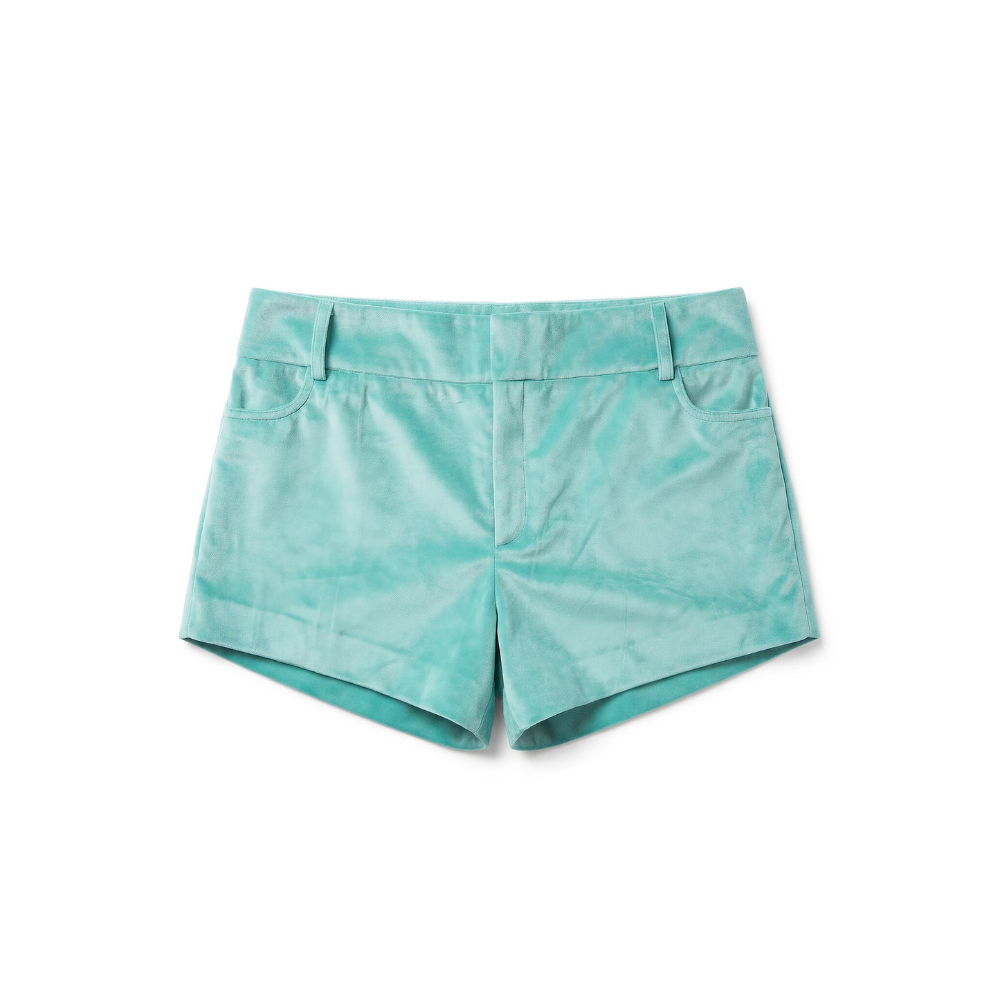 Lake Blue Velvet Mini Short