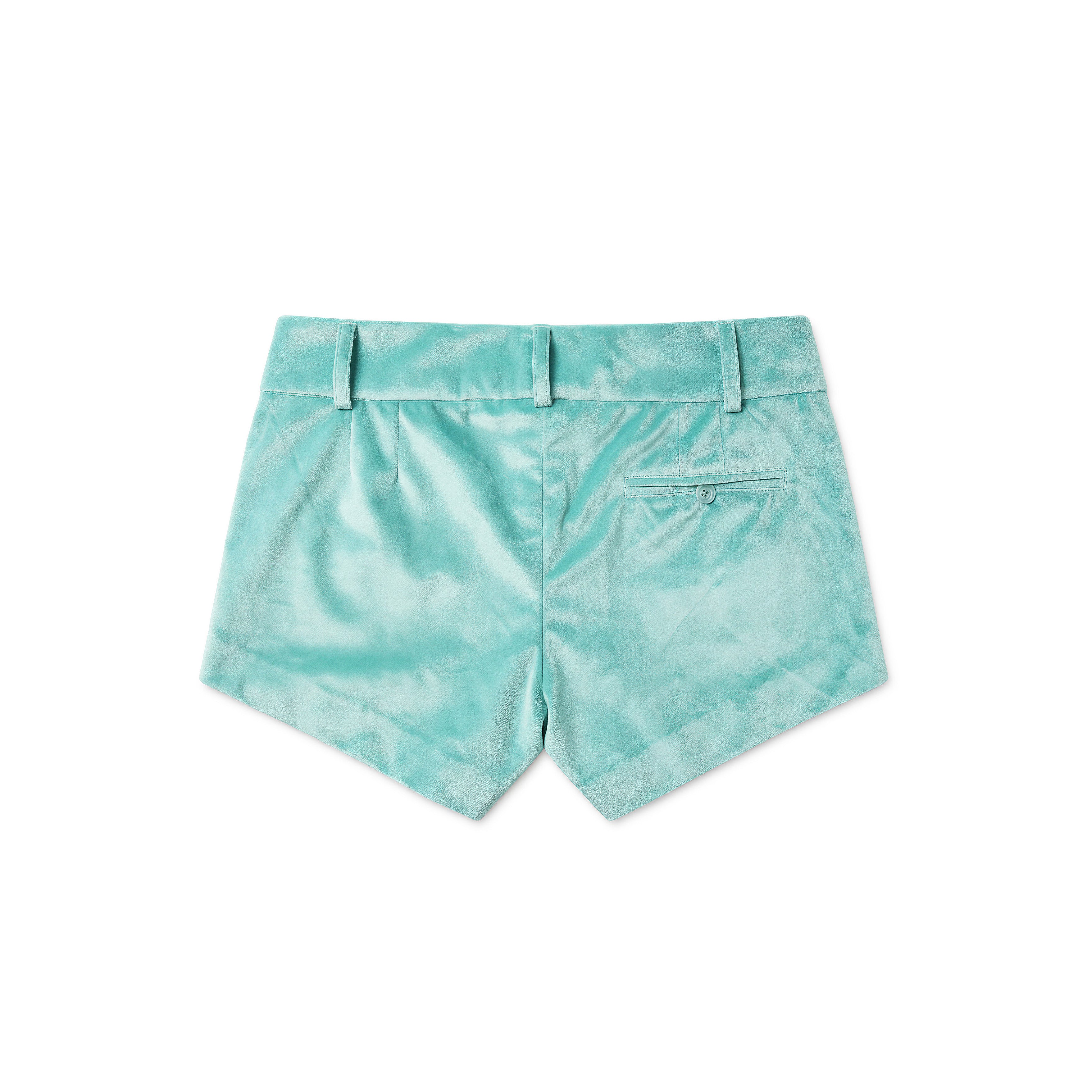 Lake Blue Velvet Mini Short