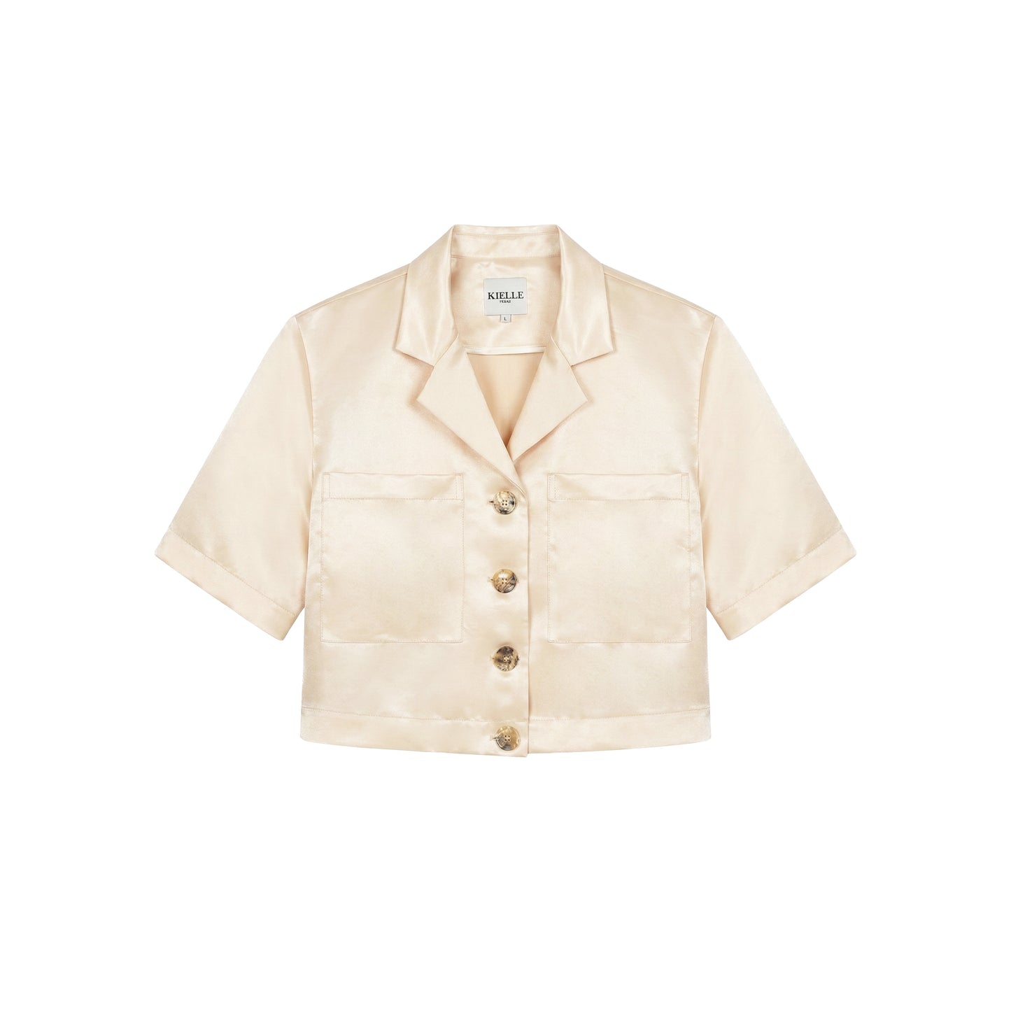 Champagne Silk Short-Sleeved Shirt