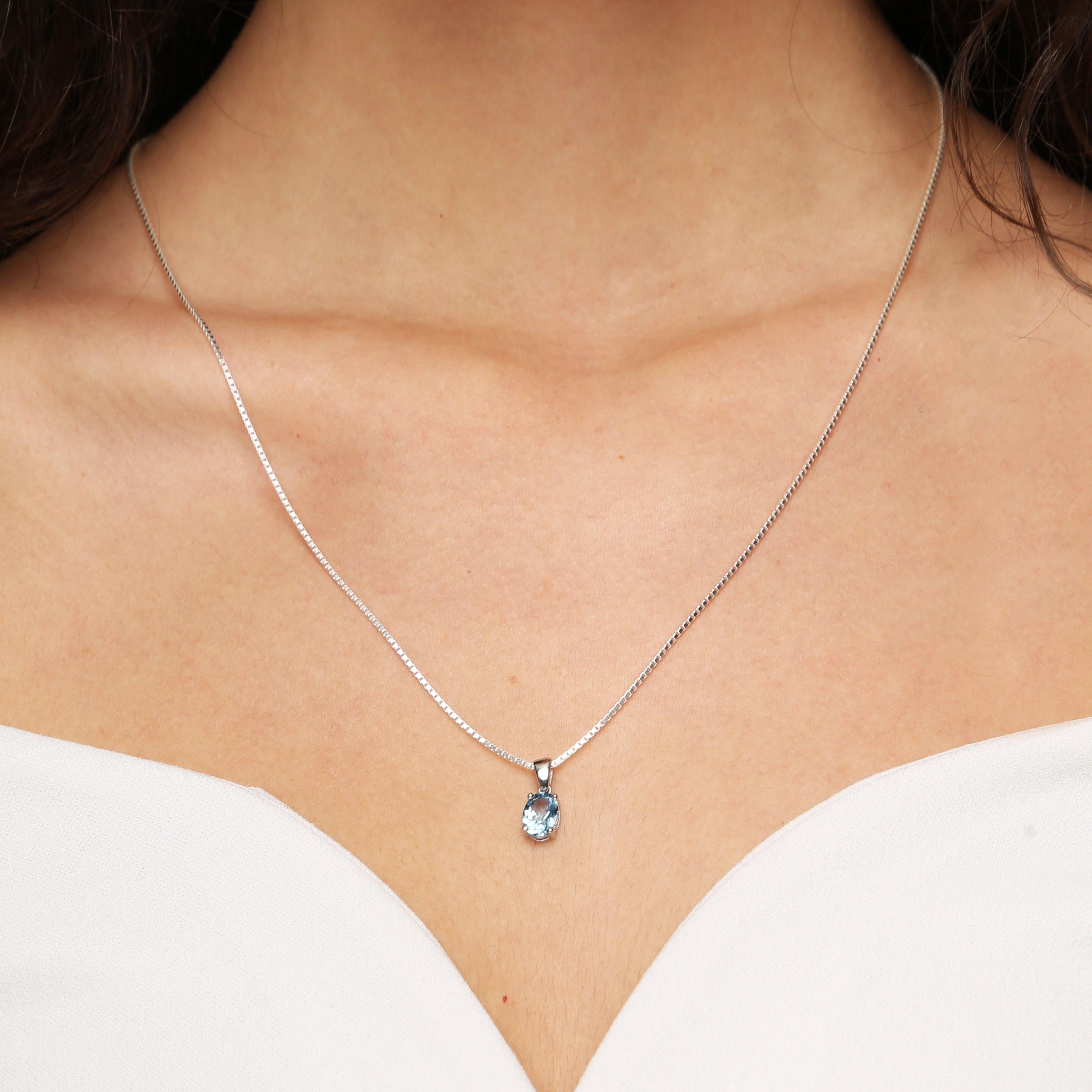 Swiss Blue Topaz Pendant - KIELLE OFFICIAL