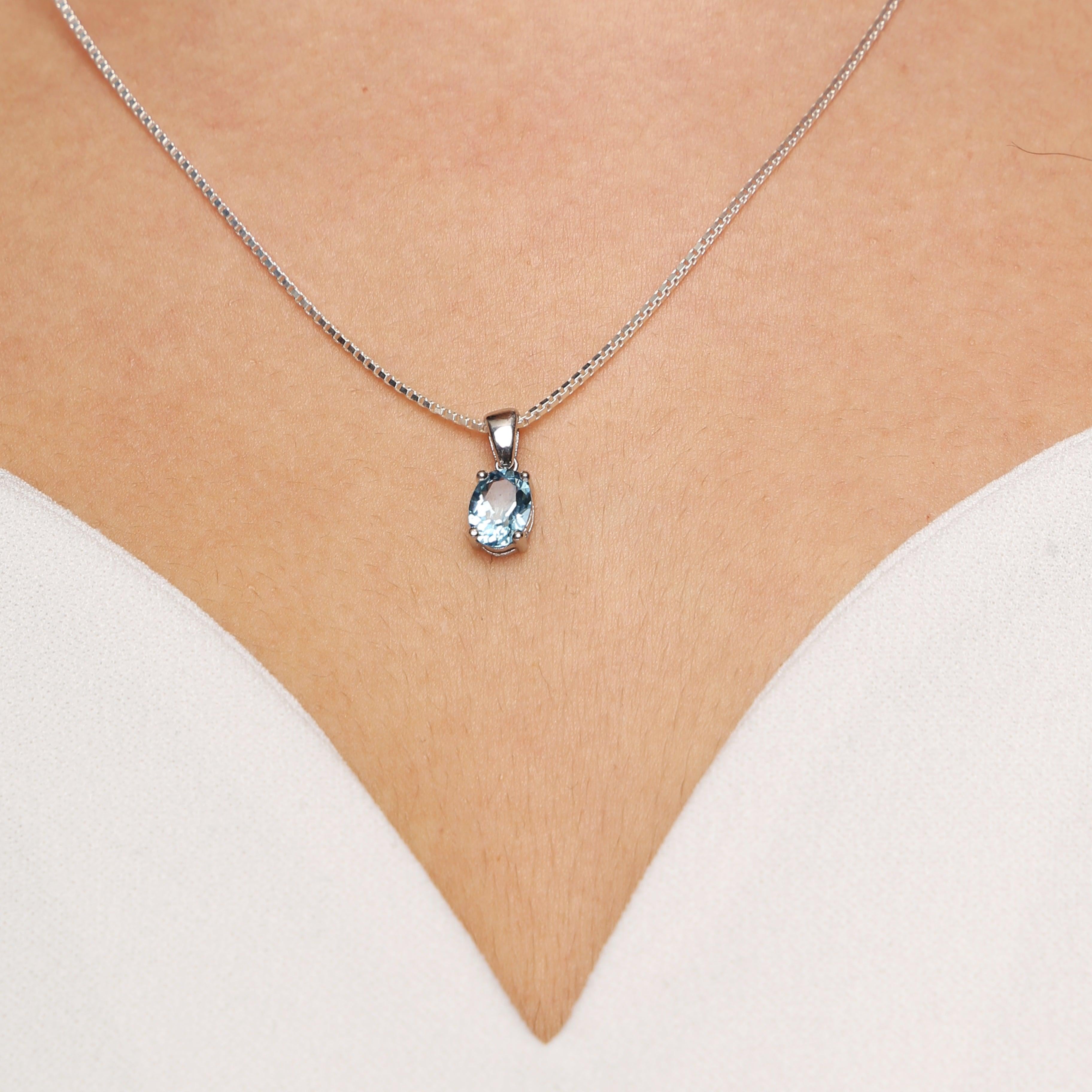 Swiss Blue Topaz Pendant - KIELLE OFFICIAL