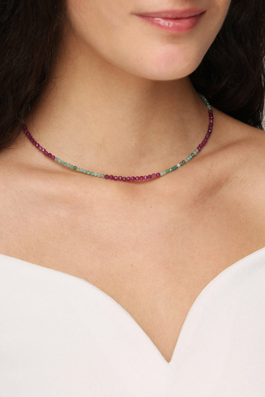 Emerald and Ruby Necklace - KIELLE OFFICIAL