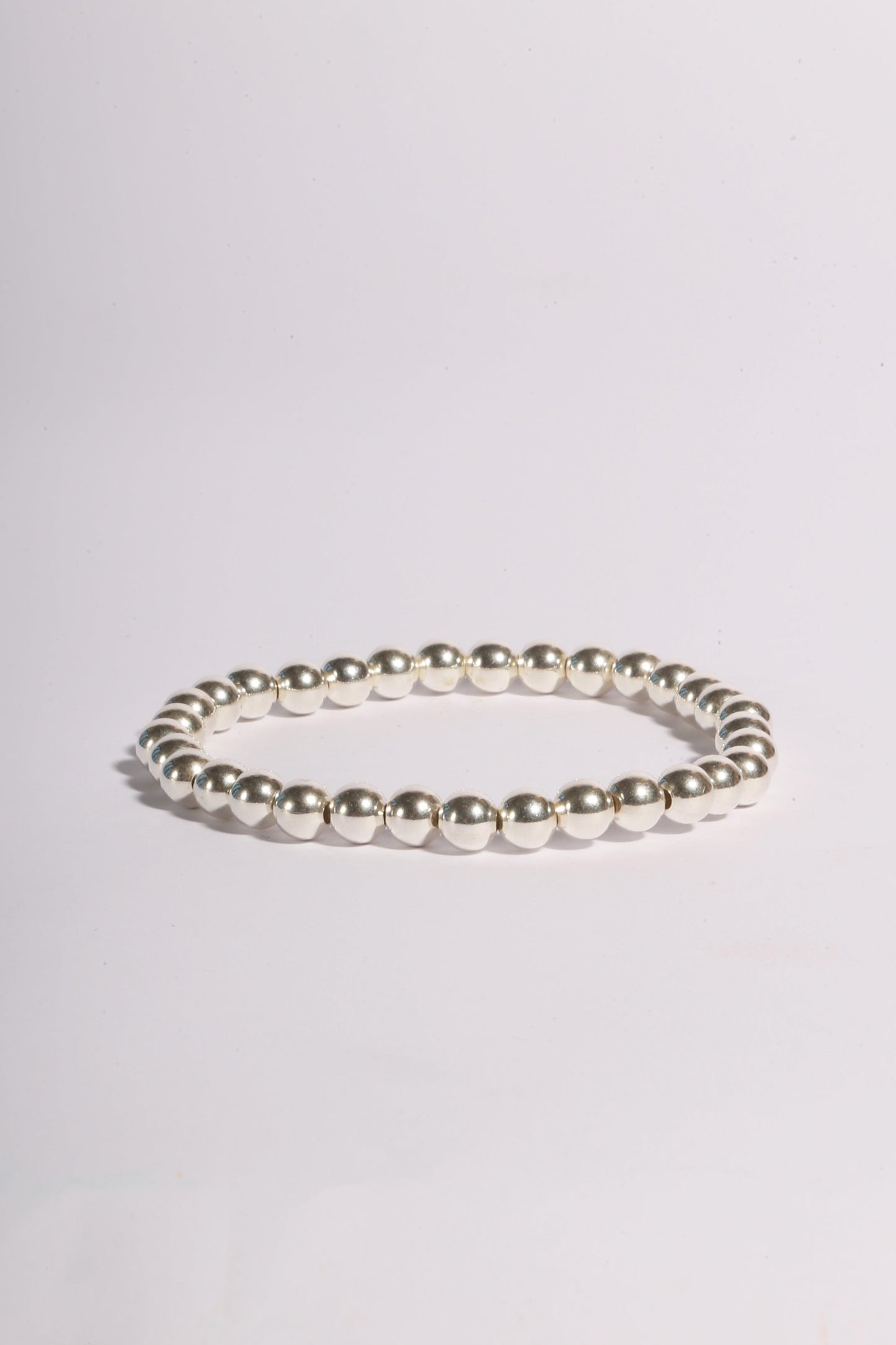 Silver Beaded Bracelet | 6mm - KIELLE OFFICIAL