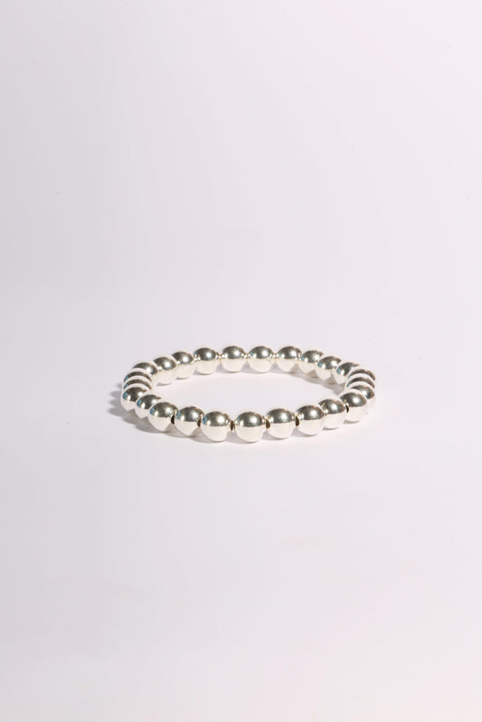 Silver Beaded Bracelet | 8mm - KIELLE OFFICIAL